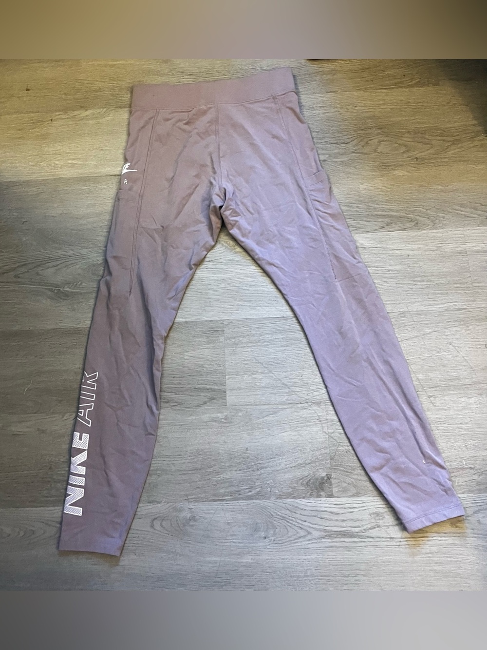 Size medium Nike Kids Mauve Leggings with Side Logo